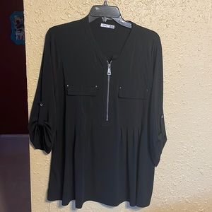 Black Zipper Shirt